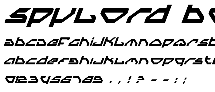 Spylord Bold Italic font